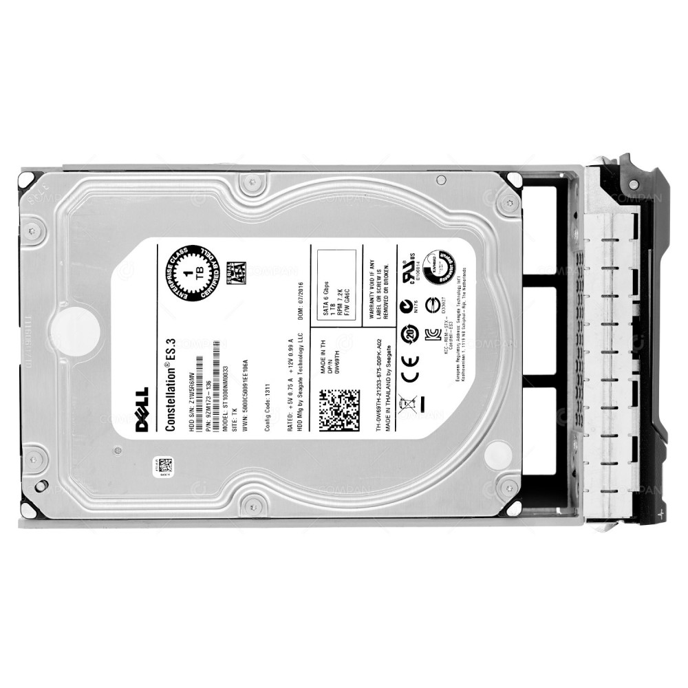 W69TH DELL HDD 1TB 7.2K SATA 6G 3.5" LFF HOT-SWAP